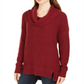 Suéter feminino com gola alta estilo &amp; co, vermelho, tamanho pequeno, extragrande