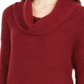 Suéter feminino com gola alta estilo &amp; co, vermelho, tamanho pequeno, extragrande