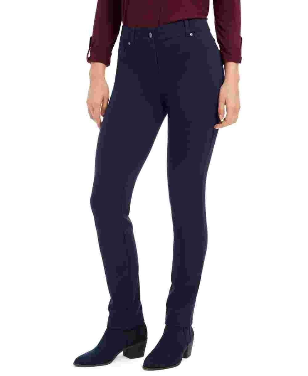 Calça Slim Feminina Style &amp; Co Azul Tamanho 14