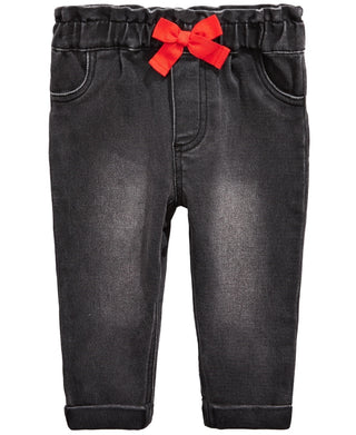 Calça Jeans Infantil Infantil Laço Preta First Impressions Tamanho 18 Meses
