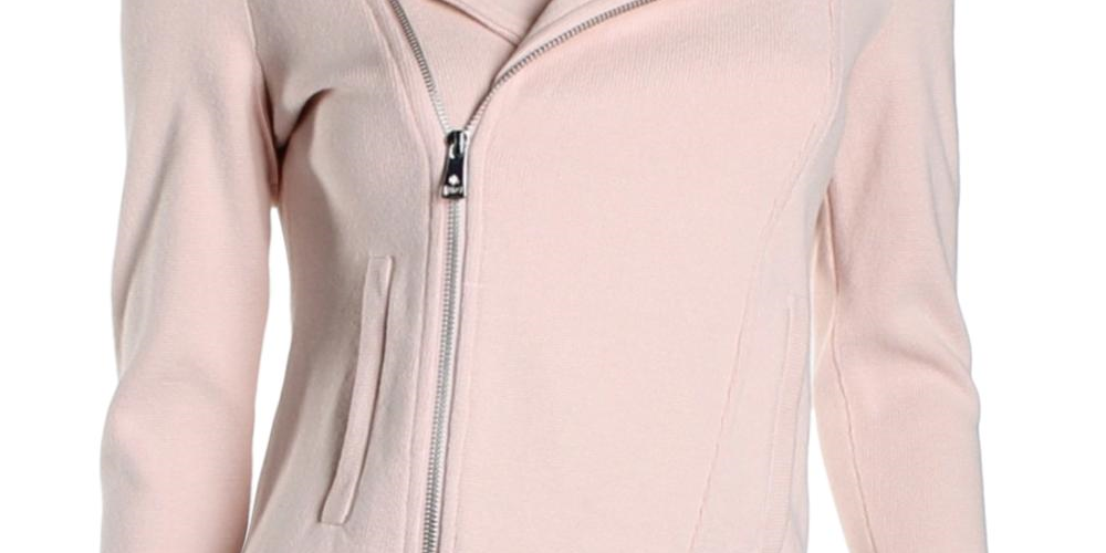 Jaqueta Motociclista Assimétrica Ralph Lauren Levani Feminina Rosa Tamanho Grande