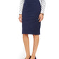 Saia lápis feminina Charter Club Ponte Knit azul tamanho 6