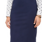 Saia lápis feminina Charter Club Ponte Knit azul tamanho 6