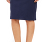 Saia lápis feminina Charter Club Ponte Knit azul tamanho 6