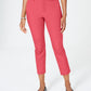 Calça curta feminina Charter Club Newport Tummy Control vermelha tamanho 10