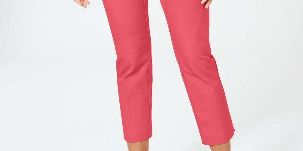 Calça curta feminina Charter Club Newport Tummy Control vermelha tamanho 10