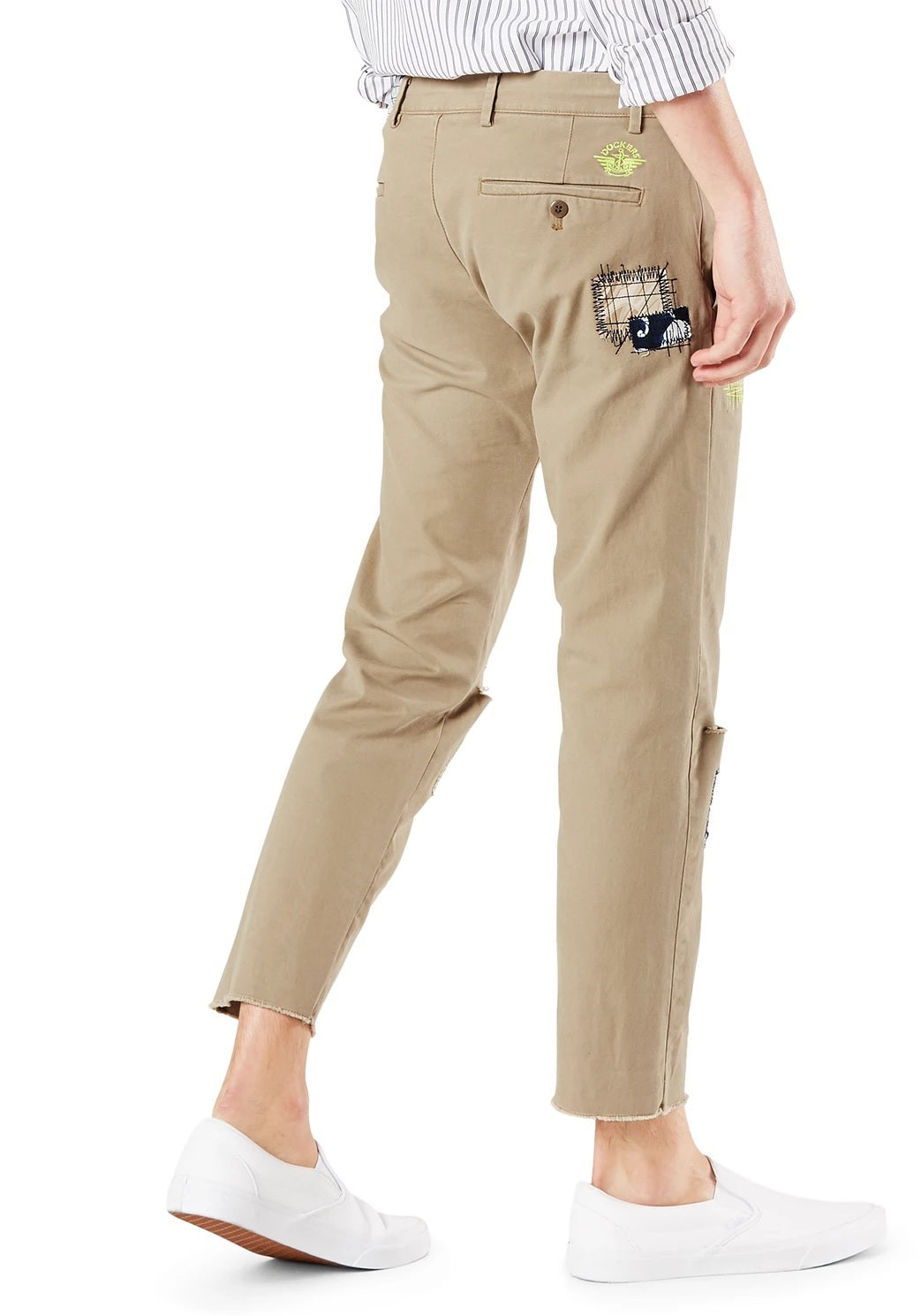 Calça Chino Dockers Slim Fit Smart 360 Flex Stretch Masculina Bege Tamanho 38X29