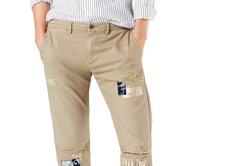 Calça Chino Dockers Slim Fit Smart 360 Flex Stretch Masculina Bege Tamanho 38X30