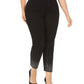 Calça jeans skinny plus size com detalhes no tornozelo da INC International Concepts, preta, tamanho 24W
