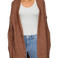Cardigan feminino Free People mesclado manga comprida marrom tamanho grande
