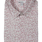 Camisa masculina de malha estampada Bar III com botões, branca, bordô, tamanho 16-16/5-