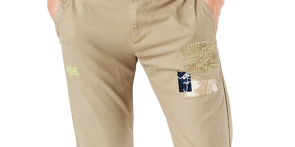 Calça Chino Dockers Slim Fit Smart 360 Flex Stretch Masculina Bege Tamanho 36X29