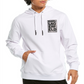 Karl Lagerfeld Moletom com capuz masculino com logotipo em bloco pequeno, branco, tamanho XX-G