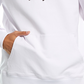 Karl Lagerfeld Moletom com capuz masculino com logotipo em bloco pequeno, branco, tamanho XX-G