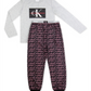 Conjunto de pijama Calvin Klein Big Boy's 2 peças escovado cinza tamanho G