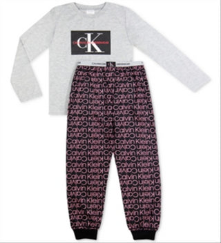 Conjunto de pijama Calvin Klein Big Boy's 2 peças escovado cinza tamanho G
