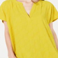 Blusa texturizada com decote em V feminina Alfani, tamanho pequeno, tamanho extragrande