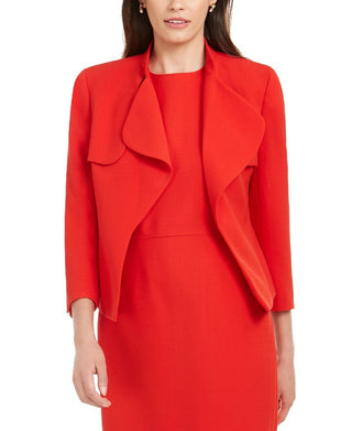 Jaqueta feminina Anne Klein Trench vermelha tamanho 12