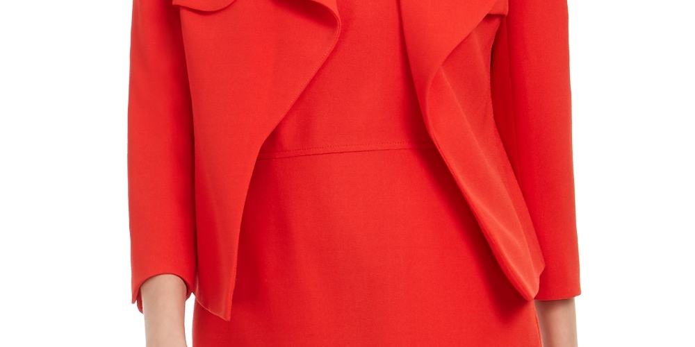 Jaqueta feminina Anne Klein Trench vermelha tamanho 12