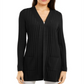 Cardigan canelado feminino Alfani, preto, tamanho pequeno P