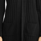 Cardigan canelado feminino Alfani, preto, tamanho pequeno P