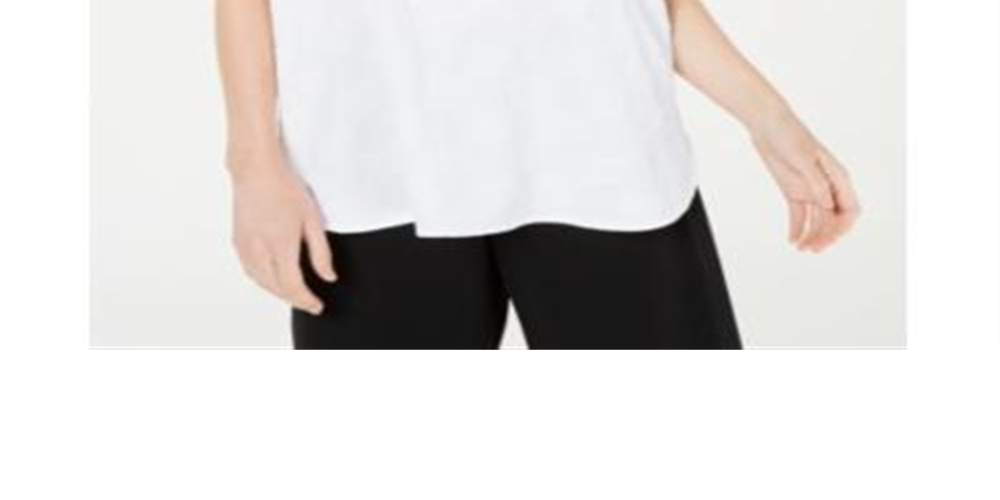 Blusa feminina Alfani texturizada com decote em V, branca, tamanho G