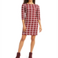 Vestido xadrez feminino Charter Club tamanho Cranberry - Petite G