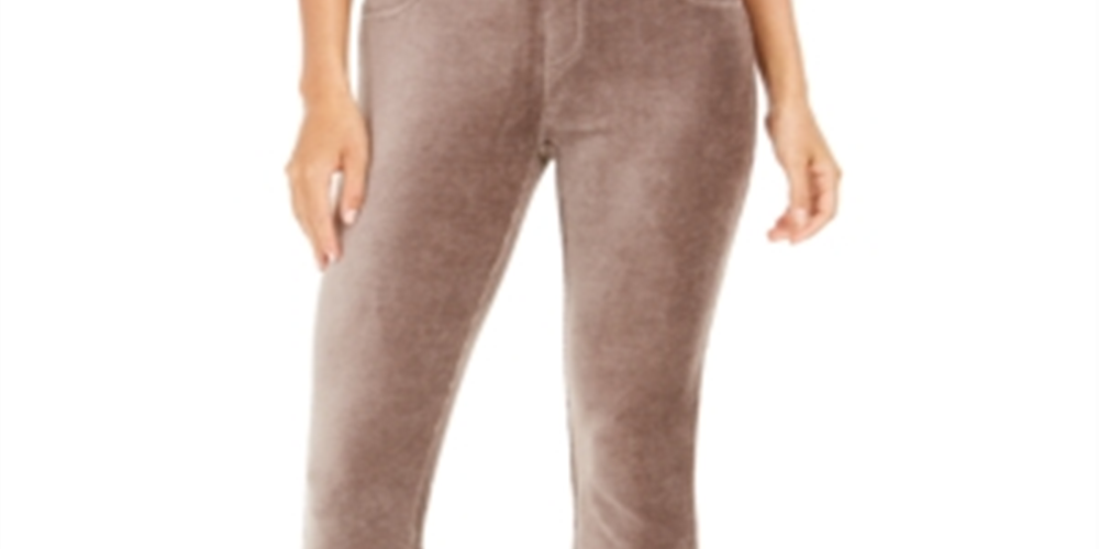 Calça skinny de veludo cotelê feminina Style &amp; Co, marrom, tamanho 2, extra grande