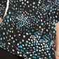 Blusa estampada feminina Alfani, azul marinho, tamanho pequeno GG