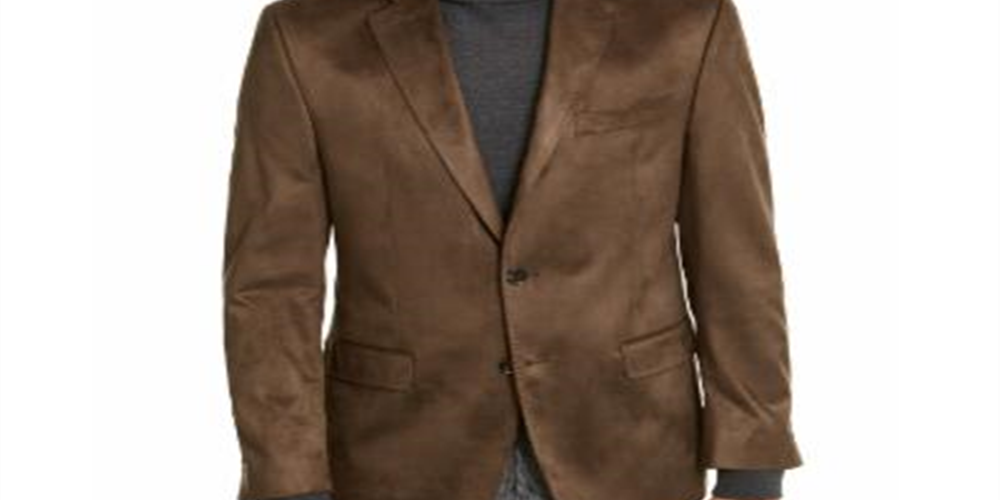 Ralph Lauren Masculino Classic Fit Faux Suede Sport Coat Verde Tamanho 46R