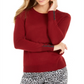 Suéter feminino de lã merino com punho de botão Charter Club, tamanho pequeno, vermelho, extragrande