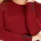 Suéter feminino de lã merino com punho de botão Charter Club, tamanho pequeno, vermelho, extragrande