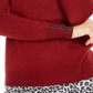 Suéter feminino de lã merino com punho de botão Charter Club, tamanho pequeno, vermelho, extragrande