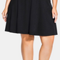 Vestido listrado marinheiro feminino City Chic, preto, tamanho 20W