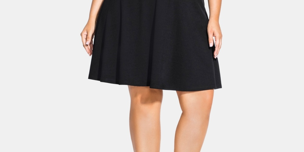 Vestido listrado marinheiro feminino City Chic, preto, tamanho 20W