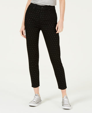 Rewash Junior's Studded Skinny Jeans Black Size 11