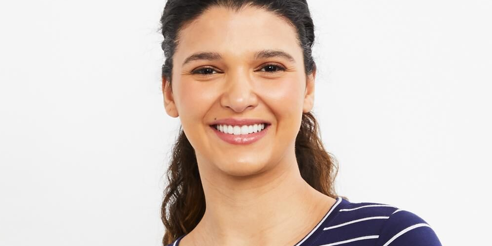 Camiseta de amamentação feminina de manga comprida com ombros caídos A Pea In The Pod, tamanho XS, azul-marinho