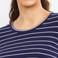 Camiseta de amamentação feminina de manga comprida com ombros caídos A Pea In The Pod, tamanho XS, azul-marinho