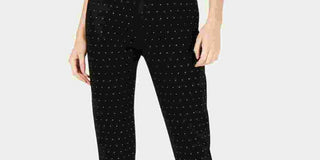 Calça jeans skinny com detalhe Rewash Junior's, preta, elástica, tamanho 0