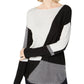 Suéter feminino colorblock da INC International Concepts, cinza, tamanho pequeno GG