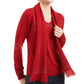 Karen Scott Suéter Feminino com Cachecol Enfeitado Médio Vermelho Tamanho XX-G