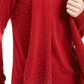 Karen Scott Suéter Feminino com Cachecol Enfeitado Médio Vermelho Tamanho XX-G