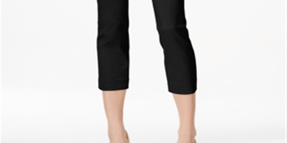 Calça Capri Feminina Estilo &amp; Co Preta Tamanho Pequeno P