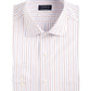 Camisa social listrada masculina Club Room Performance Shi, branca, tamanho 17