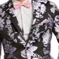 Blazer masculino slim fit floral jacquard preto tamanho XLT da INC International Concepts