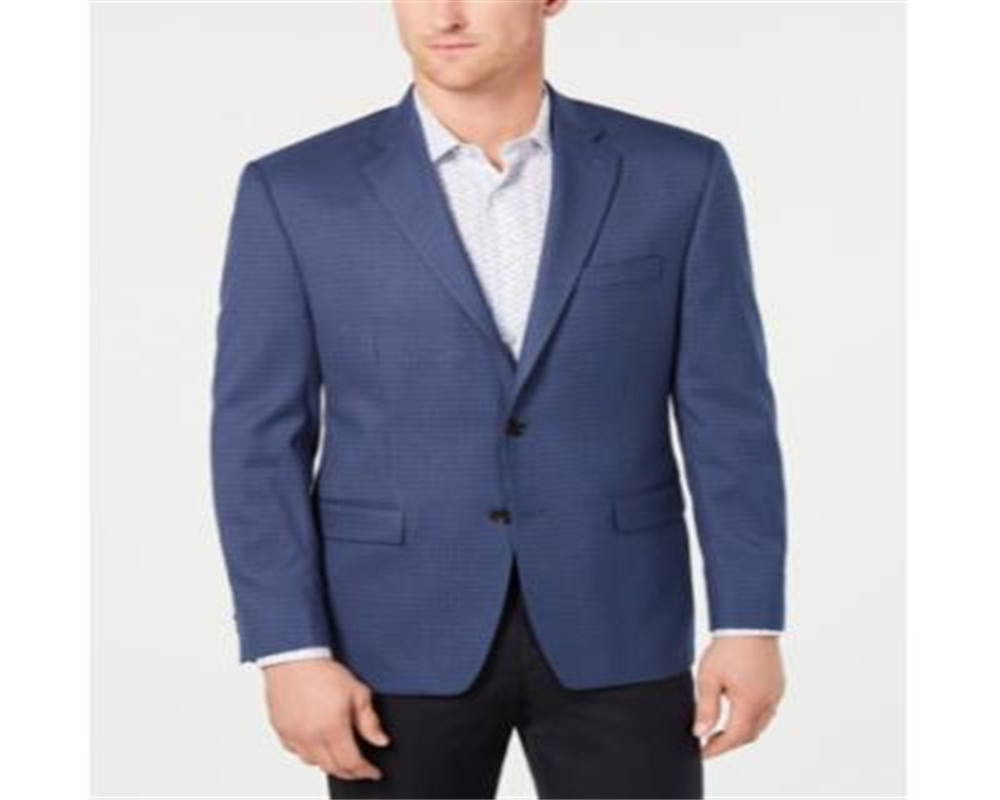 Casaco esportivo masculino Lauren Ralph Lauren Classic-Fit UltraFlex Stretch Houndstooth Check, azul, tamanho 56