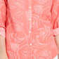 Camisa feminina Charter Club Artful Paisleys estampada em mistura de linho vermelha tamanho grande
