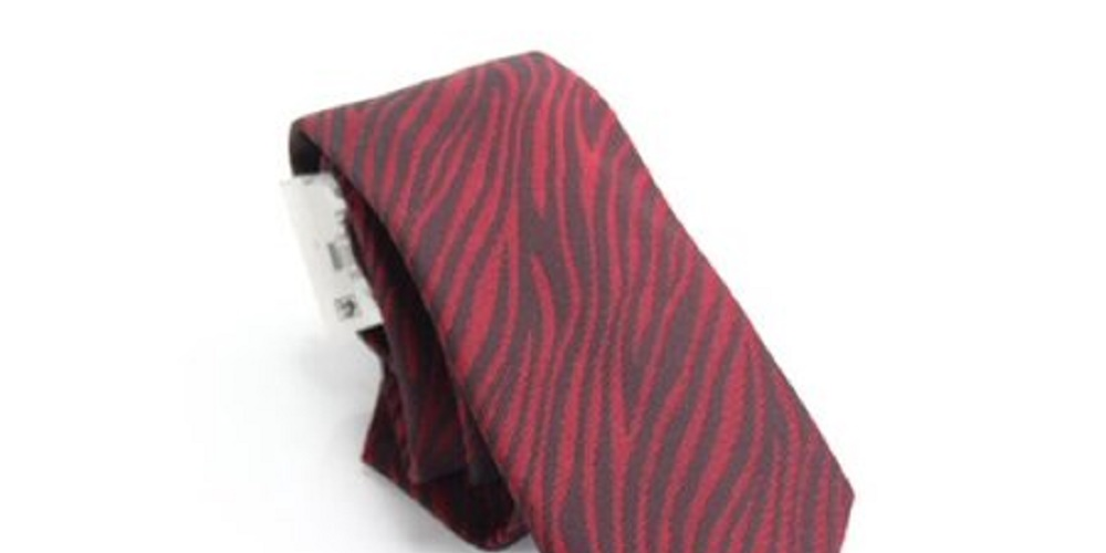 Gravata fina estampada vermelha masculina INC International Concepts, tamanho regular
