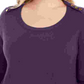 Karen Scott Suéter Plus Size Feminino com Botões e Ombros Roxo Tamanho 1X