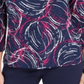 Blusa feminina estampada em jacquard, azul, tamanho médio, da coleção JM